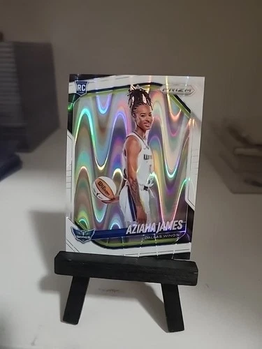 2025 Panini Prizm WNBA #141 Aziaha James Variation White Seismic Prizm