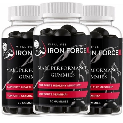 (3 Pack) Iron Force XL Male Gummys Advanced Formula VitalBoost 30 Gummies