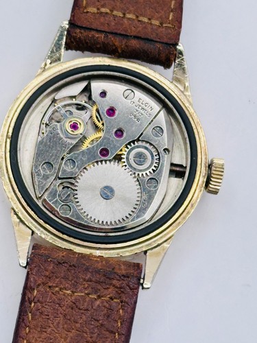 1950's Elgin GOLD Filled Direct Read "Golf Ball" Mens Jump Hour Watch CAL. 717 - Picture 20 of 21