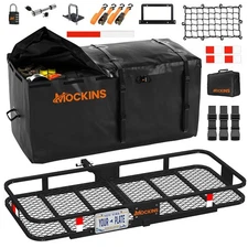 Mockins XL Hitch Mount Cargo Carrier - 500 lbs Capacity - 25 CF. Waterproof Bag