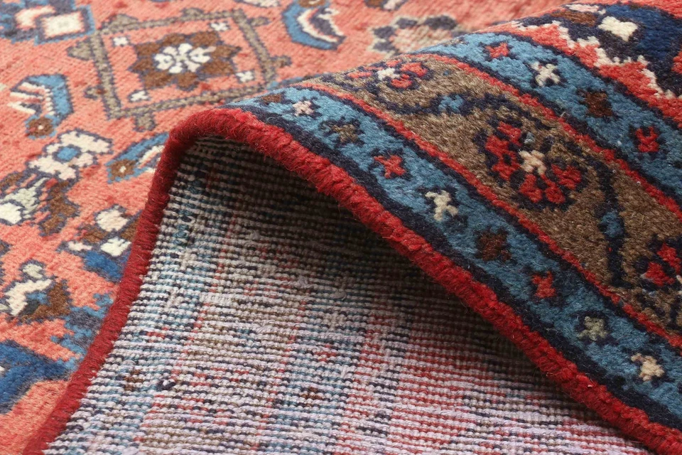 Alfombra tradicional vintage anudada a mano alfombra de lana oriental de 3'5" x 5'8" Foto 4 de 4