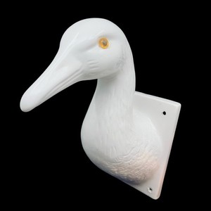 Vintage Porcelain Duck Head Wall Mount Farmhouse Towel Holder