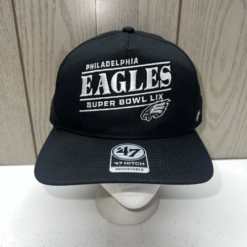 Philadelphia Eagles 47 Brand Hitch Hat Snapback Black NFL Super Bowl LIX - Bild 1 von 7