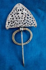 RARE ANTIQUE TRIBAL OLD SILVER HAIR ORNAMENT  INDIA ~ 39 grams