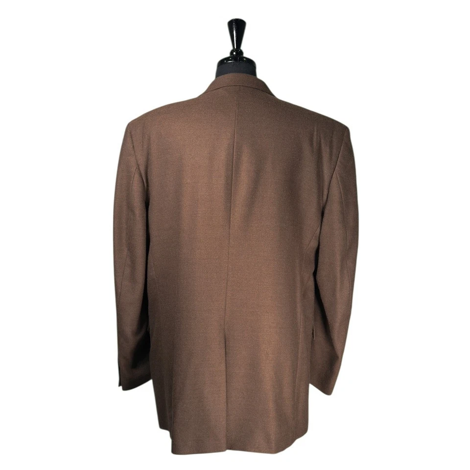 Jos. A. Blazer Abrigo Deportivo Bank Para Hombres 46L Marrón Lana Bambú Rayón 2 Botones Chaqueta Foto 2 de 4