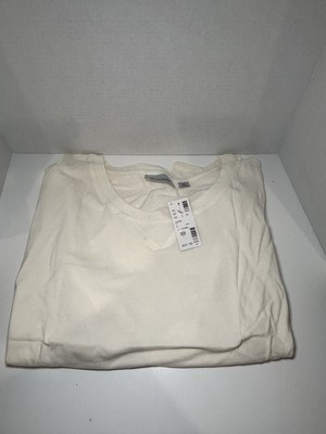 Avenue 18 20 NWT Ivory LS Pullover Cotton Blouse