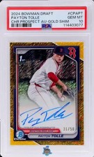 2024 Bowman Draft Payton Tolle Chrome Prospect Autograph Gold Shimmer #CPAPT