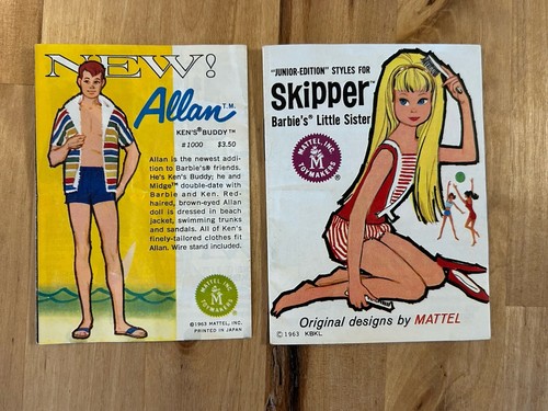 2 VTG 1963 MATTEL Booklets 1. SKIPPER Barbies Little Sister 2. ALLAN Kens Buddy - Picture 10 of 10
