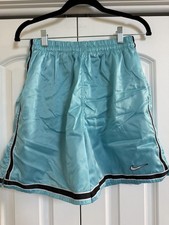 Vintage Nike Soccer Shorts Aqua Blue Shiny Men  s M