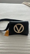 Valentino By Mario Valentino Honey Broderie Leather Shoulder Bag Women's Black