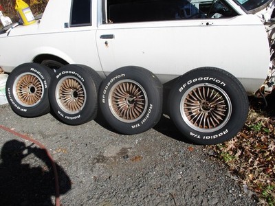Finned Rims GM kelsey hayes wheels turbine gold finned wheels 14X7 nice rims only 4 ...