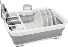 S Collapsible Dish Drying Rack | Space Saver | Aerated Bases Drain Holes | Plate