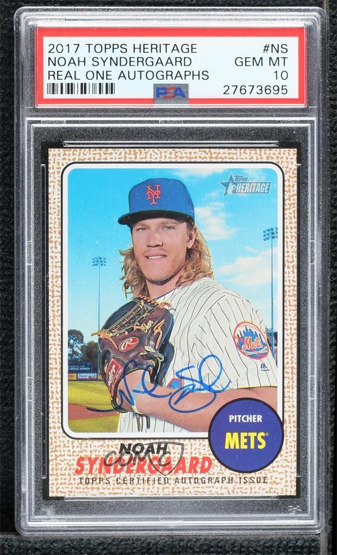 2017 Topps Heritage Real One Noah Syndergaard #ROA-NS PSA 10 GEM MT Auto d4f