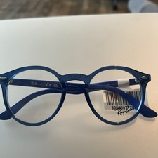 NEW RAY-BAN JUNIOR RB 1594 3811 CLEAR BLUE ROUND AUTHENTIC EYEGLASSES 44-19
