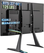 Universal Table Top TV Stand Base TV Legs W/ Height Adjustment fits Most 27-55