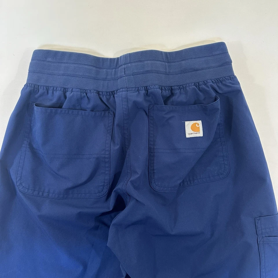 Calça Carhartt Force azul esfoliante feminina pequena pequena - Imagem 2 de 4
