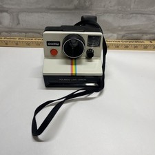 Vtg Polaroid One Step Rainbow Instant Land Camera With Strap Untested Parts Only