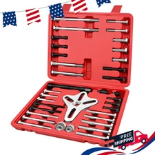 Harmonic Balancer Puller Set, 47Pcs Power Steering Wheel Pulley Puller Installer