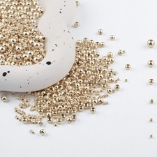 480pcs 2/2.5/3/4/5/6mm 14K Gold Filled Round Spacer Beads,Ball Seamless Spacer B