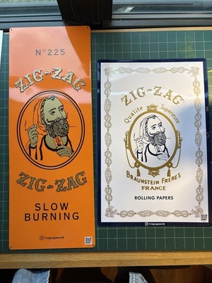 Zig Zag Rolling Papers Classic Metal Signs Wall Art Decor