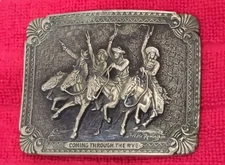 Coming Through The Rye Ntl Cowboy Hall Of Fame Remington Belt Buckle Lmt Ed ADM