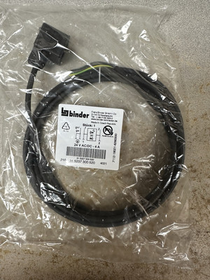 *NEW* BINDER FEMALE SOLENOID VALVE CONNECTOR, CONTACTS: 2+2PE (31 5237 300 520)
