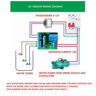 Full Auto Water Level Controller PCB Low Consumption Liquid Level Detection NEW