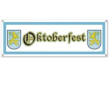 Beistle Oktoberfest Indoor-Outdoor Banner  Party Supply  Decoration