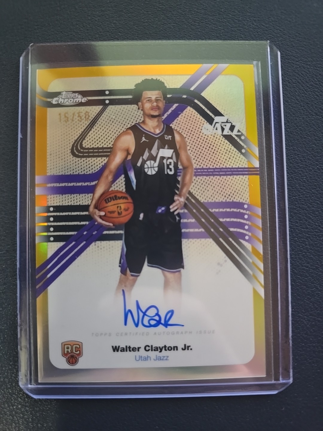 2025 Topps Chrome Next Stop Signatures Walter Clayton Jr Gold 15/50 #NS-WCJ