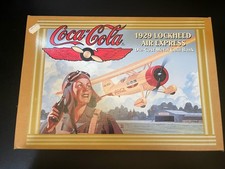 Vintage Coca-Cola 1929 Lockheed Air Express Die-Cast Airplane Coin Bank Ertl VTG