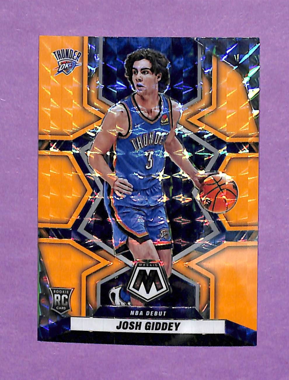 2021-22 PANINI MOSAIC #265 JOSH GIDDEY FLUORESCENT ORANGE RC /25 SSP!