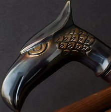 Luxury Eagle Head Wooden Walking Cane Handmade Derby Walking Stick Gift