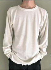 Vtg. Duofold Shirt Mens M Base Two Layer Thermal Crewneck Long Sleeve White USA