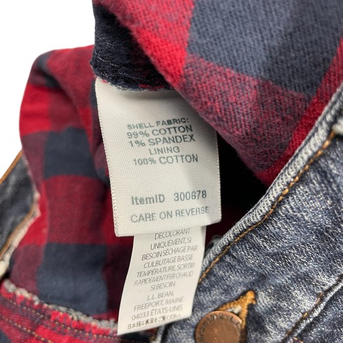 L.L. Bean 16 Reg. Classic Fit Flannel Lined Straight Leg Lined 100% Cotton Jeans - Picture 4 of 7