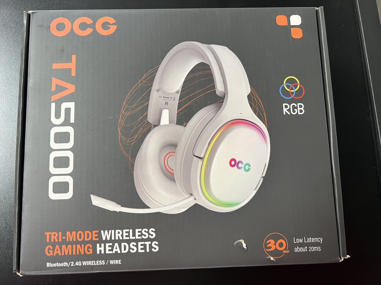 Gaming Headset Dual Wireless Lossless 2.4G With Detachable Microphone-image