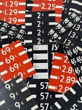 Vintage Lot of 200+ Price Tags Labels Grocery General Store Hardware Cardstock