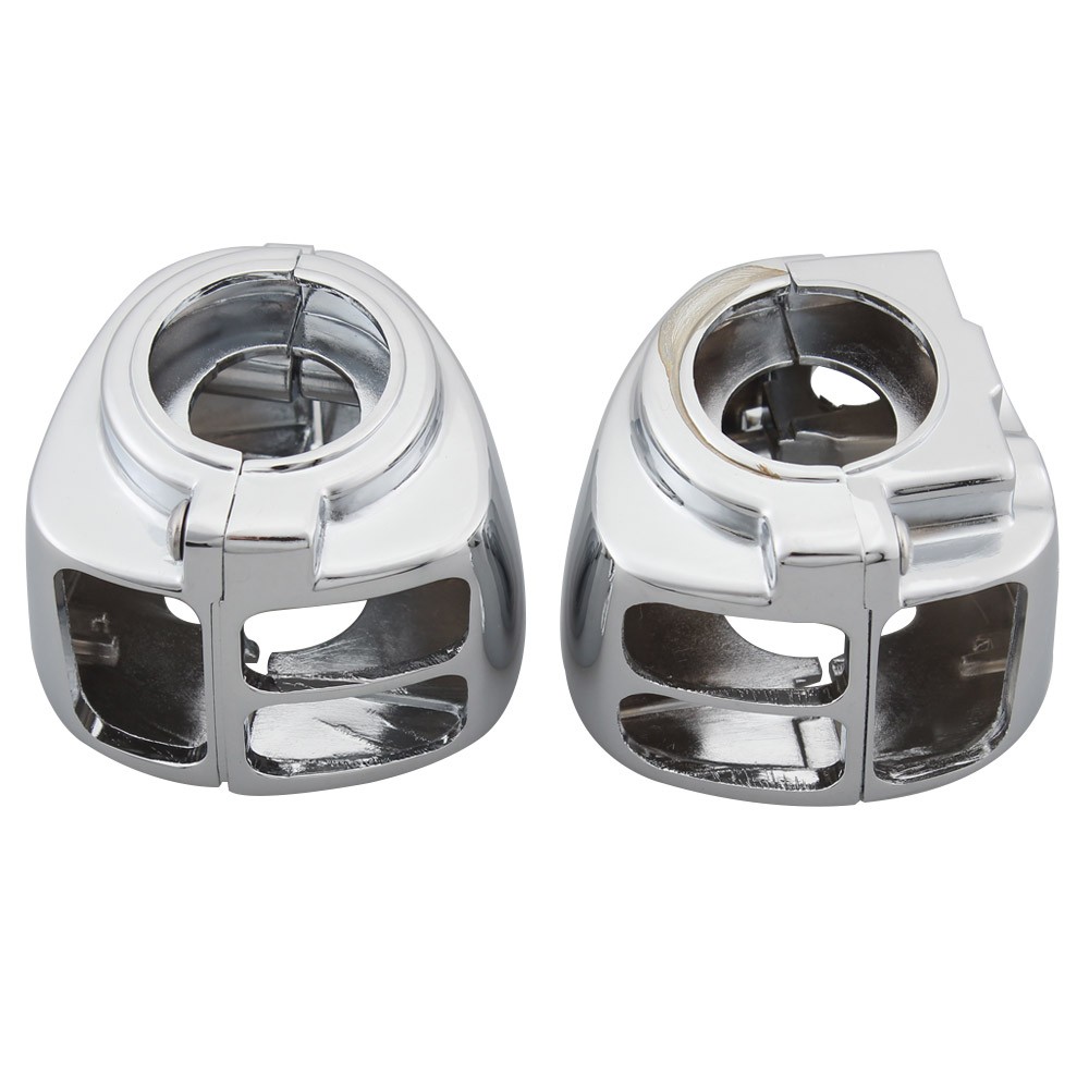 Chrome Hand Control Switch Housing Cover For Harley Road King Dyna Super Glide