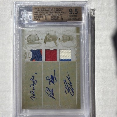 2013 Topps Triple Threads - Autograph Relic Combos  Martinez,Wright, Wheeler