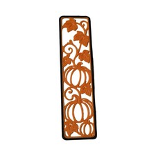 Pumpkin & Vine Design Bookmark Fall Orange Black 3d Printed