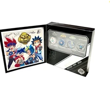 Beyblade X 25th Anniversary Edition - Set of 4 Tops & 4 Launchers - Brand New