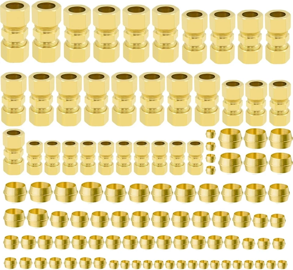 Versatile Brass Pipe Fittings Assortment - Image 3 of 4