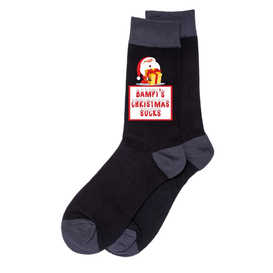 Bampi's Christmas Socks Men's Black Socks Perfect Xmas Funny Joke Present  - Image 3 of 4