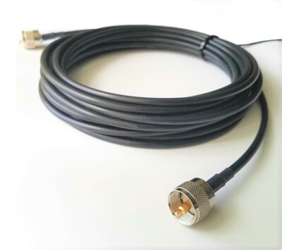 Cavo Antenna CB 18 Piedi PL-259 Cavo Coassiale Antenna CB Radio RG58 Lungo 18 Piedi (circa 5.5m) Con Connettori PL-259 Stampati - Per Radioamatori Coax Cable Ends