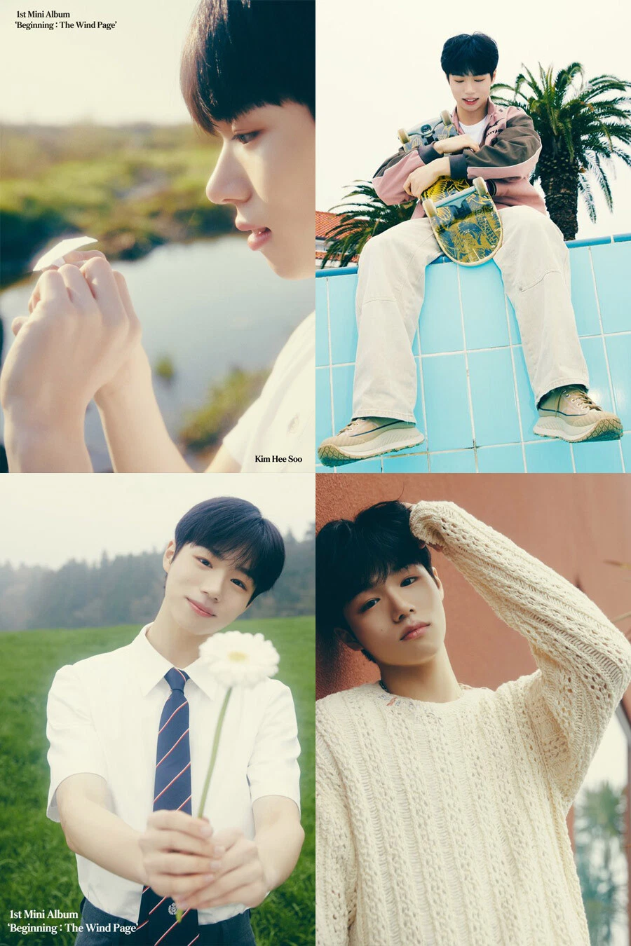 THE WIND [BEGINNING:THE WIND PAGE] 1st Mini Album CD+Photo Book+4