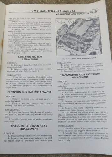 1962 GMC POW-R-FLOW AUTOMATIC TRANSMISSION OPERATION & MAINTENANCE MANUAL - Picture 5 of 8