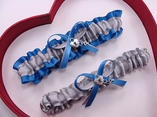 NEW Gorgeous Silver Royal Blue Wedding Garter Prom Homecoming GetTheGoodStuff A 