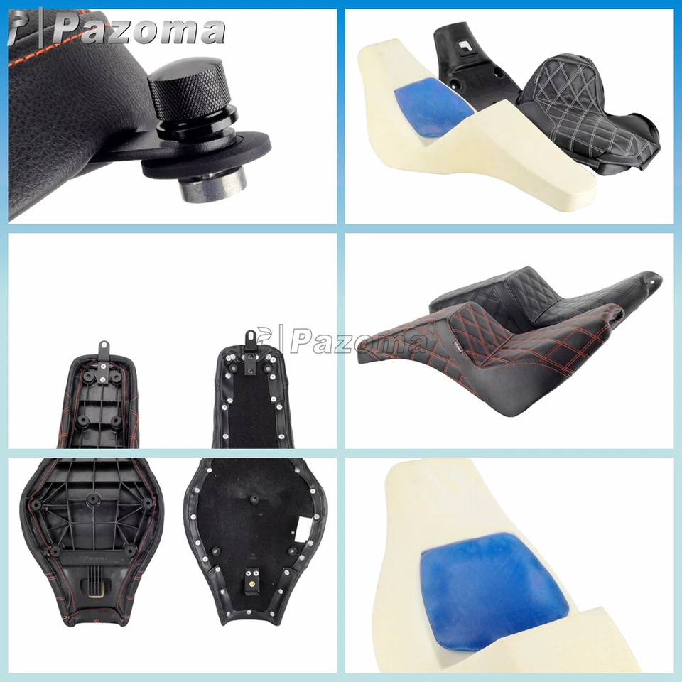 For Harley Softail FXBB FXBBS FXST Front Driver & Rear Passenger LS Seat 2018-22 Foto 3 de 4