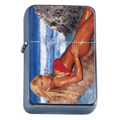 Sexy Bikini Beach Girls PIn Up D16 Flip Top Oil Lighter Wind Resistant Flame Bab
