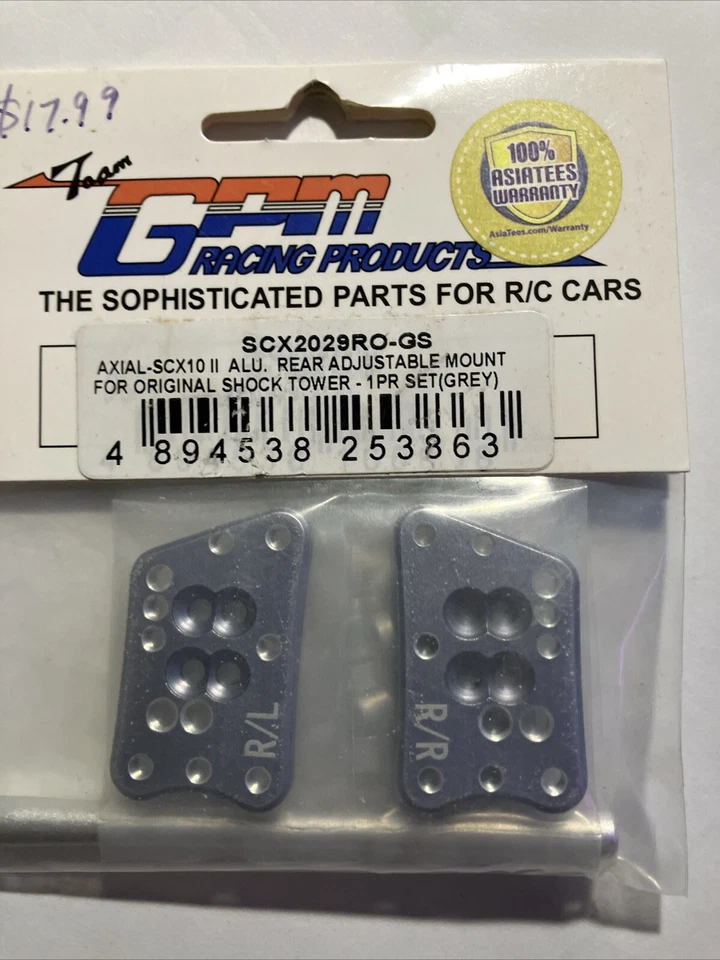 Soporte de torre de amortiguador trasero GPM SCX10 II SCX2029 y engranaje de transmisión SSCX2020T 20T Foto 3 de 4