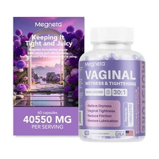 MEGNETA Vaginal Moisturizer Capsules, Kacip Fatimah 30,000mg & Manjakni 6,000mg